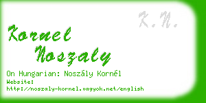 kornel noszaly business card